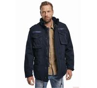 robuste Brandit M65 Giant Feldjacke Herren Übergangs-Jacke Baumwolljacke mit Kapuze B3101 Navy-Blau XXL