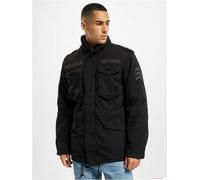 robuste Brandit M65 Giant Feldjacke Herren Übergangs-Jacke Baumwolljacke mit Kapuze B3101 Schwarz 4XL