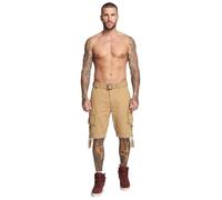 robuste Brandit Savage Vintage Herren Cargo Shorts Baumwoll-Bermuda B2001-00003 Beige M