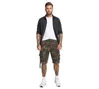 robuste Brandit Savage Vintage Herren Cargo Shorts Baumwoll-Bermuda B2001-00992 Camouflage-Grün S