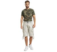 robuste Brandit Savage Vintage Herren Cargo Shorts Baumwoll-Bermuda B2001-02610 Weiß-Grau M