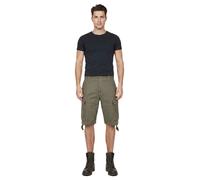 robuste Brandit Vintage Cargo Shorts Sommer-Bermuda im Military-Style Baumwoll-Shorts B2002-00176 Oliv-Grün M