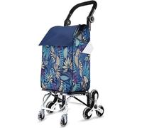 Robuster 8-Rad-Klappwagen mit 360° drehbaren Vorderrädern, abnehmbarer Treppensteiger, 65 kg Kapazität, 45 l, wasserdichter Einkaufstrolley für Reisen und Marktgebrauch