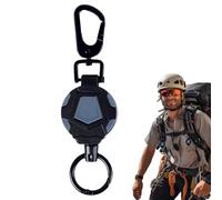 Robuster, einziehbarer robuster Metall-Karabiner - Schnellverschlusskarabiner - für Krankenhaus, Bau, Büros, Genehmigungen, kleine Werkzeuge, Outdoor-Aktivitäten, Sicherheit, Schule, Fis