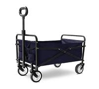 Robuster faltbarer Gartenwagen - Tragbarer Multifunktions-Einkaufswagen für Outdoor-Camping, Strand, Markt - 4 Räder, 60 kg Tragkraft