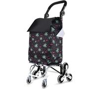 Robuster, faltbarer Trolley mit 360° drehbaren Rädern, abnehmbarer Treppensteiger, 45 l, wasserdicht, Kapazität 65 kg, ideal für Reisen und den Markt