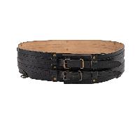 Leonardo Carbone® Unisex Robuster Breiter Wikingergürtel Sif - Ledergürtel Herren, Wikinger Kleidung Herren, Gürtel Damen, LARP, Karneval, Cosplay, Hobbit Kostüm - 100% Echtleder Schwarz