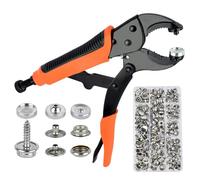 Robustes Druckknopf Werkzeug Mit Zange - Tragbares Ösenzange Set mit 60 Sätzen 15mm - Sichere Druckknöpfe für Bootsabdeckung, Druckknopf Werkzeug, Ersetzen von Metall-Druckknöpfen, Segeltuch