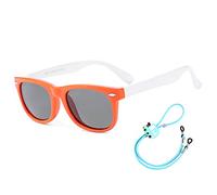 Rocf Rossini Kinder Sonnenbrille Flexibel Polarized Shades Mädchen Jungen UV-Schutz Brillen für Alter 2-8 (Orange/Weiß)