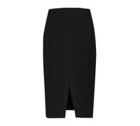 Vorne geschlitzter Bleistiftrock aus Interlock 38 schwarz