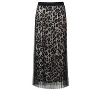 s.Oliver BLACK LABEL Ausgestellter Plissee-Rock mit semitransparenten Oberrock in Black, Größe 38