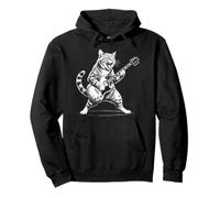 Rock Cat Gitarre Vintage Musiker Kitty Rock and Roll Konzert Pullover Hoodie