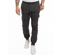 Rock Creek Cargo Hose Herren Tapered Fit Chino RC-2288 Dunkelgrau W40 L32