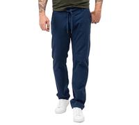 Rock Creek Herren Leinen-Optik Hose Stoffhose Sommerhose Regular Fit Chino Hosen Männer Hose Gummizug Herrenhosen Lang Strandhose RC-2152 Navy W34 L30