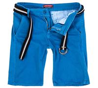 Rock Cr hino Shorts Herren Stretch mit Gürtel RC-2133 Hellblau W32