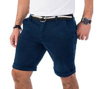 Rock Creek Herren Chino Shorts Hose Kurz Chinoshorts Inkl Gürtel Männer Sommer Bermuda Stretch Rc-2133 40 Navy