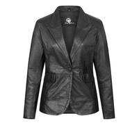 Rock Cr amen Jacke Sakko Blazer Lederjacke Ledersakko Lederblazer Übergangsjacke Schwarz Echtleder D-512 L