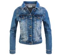 Rock Cr amen Jeans Jacke Übergangs Jacke Denim Blouson Stretch Kurz Classic Jeansjacken Urban Stonewash D-401 Blau XXL