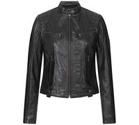 Rock Creek Damen Lederjacke Biker Jacke Echtleder Motorradjacke Leder Jacken Damenjacke Stehkragen Winterjacke Übergangsjacke D-481 Schwarz S