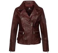 RockCreek Lederjacke, rot, M Weinrot
