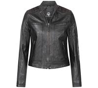 Rock Creek Damen Lederjacke Biker Jacke Echtleder Motorradjacke Leder Jacken Damenjacke Stehkragen Winterjacke Übergangsjacke D-486 Schwarz M