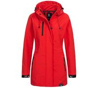 Rock Cr amen Softshell Jacke Mantel Outdoor-Mantel Damenmantel Softshellmantel Winterjacke Wasserabweisend Kapuze Übergang D-423 Rot 3XL