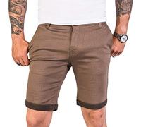 Rock Creek Designer Chino Shorts Herren Short Sommerhose Elegant Bermuda Kurz Herrenhose Anzugsshorts Herrenshorts Bermudas RC-2204 Dunkelbeige W30