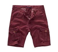 Rock Creek Herren Cargo Shorts Chinoshorts Kurze Hose Short Cargoshorts Sommer Kurzehose Sommerhose Bermudas Stretch Short RC-2203 Weinrot W29