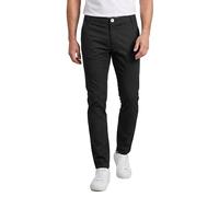 Rock Creek Herren Chino Hose Slim Fit Business Hosen Chinohose Stoffhose Chinos Hosen für Männer Casual Elegante Hose RC-2154 Schwarz W32 L34