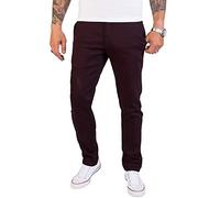 Rock Creek Herren Chino Hose Slim Fit Business Hosen Chinohose Stoffhose Chinos Hosen für Männer Casual Elegante Hose RC-2154 Weinrot W40 L34