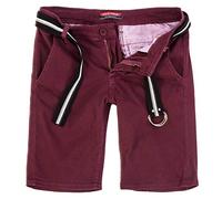 Rock Creek Herren Chino Shorts Hose Kurz Chinoshorts Inkl Gürtel Männer Sommer Bermuda Stretch Rc-2133 30 Weinrot