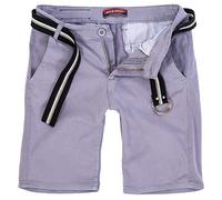 Rock Creek Herren Chino Shorts Hose Kurz Chinoshorts Inkl Gürtel Männer Sommer Bermuda Stretch Rc-2133 33 Grau
