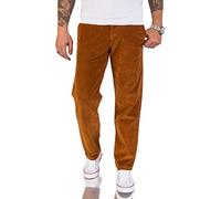 Rock Creek Herren Cord Hose Regular Fit Chino Hose Klassische Hosen Herrenhose Straight Cut Chinos Herren Cordhosen RC-2156 Orange W31 L34