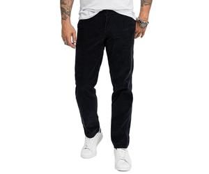 Rock Creek Herren Cord Hose Regular Fit Chino Hose Klassische Hosen Herrenhose Straight Cut Chinos Herren Cordhosen RC-2156 Schwarz W40 L30