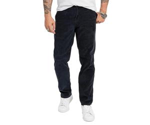 Rock Creek Herren Cord Hose Regular Fit Chino Hose Klassische Hosen Herrenhose Straight Cut Chinos Herren Cordhosen RC-2156 Navy W29 L30