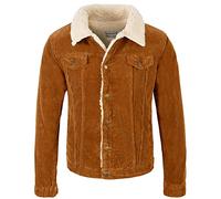Rock Creek Herren Cordjacke Winterjacke Teddyfutter Jeansjacke Herrenjacke Herren Winter Jacken Teddyfellkragen Parka Warm H-211 Orange S
