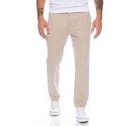 Rock Creek Herren Designer Chino Hose Regular Slim Chinohose RC-390 Beige W33 L32