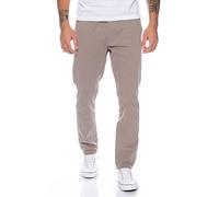 Rock Creek Herren Designer Chino Hose Regular Slim Chinohose RC-390 Hellgrau W31 L32
