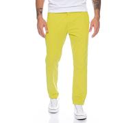 Rock Creek Herren Designer Chino Hose Regular Slim Chinohose RC-390 Lemon W30 L34