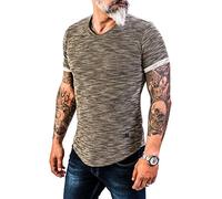 Rock Creek Herren Designer T-Shirt Rundhals Ausschnitt Kurzarm Oversize Shirt Sommershirt Slim Fit Sweatshirt H-151 S Olive