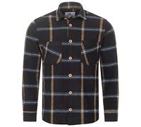 Rock Creek Herren Hemd Kariertes Flanellhemd Karohemd Herrenhemd Flanell Hemden Holzfällerhemd Übergangsjacke Langarm Kariert Winter H-324 Navy 5XL