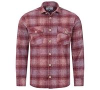 Rock Creek Herren Hemd Kariertes Flanellhemd Karohemd Herrenhemd Flanell Hemden Holzfällerhemd Übergangsjacke Langarm Kariert Winter H-329 Weinrot L