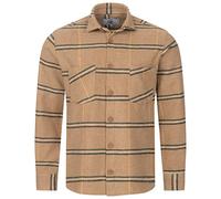 Rock Creek Herren Hemd Kariertes Flanellhemd Karohemd Herrenhemd Flanell Hemden Holzfällerhemd Übergangsjacke Langarm Kariert Winter H-324 Beige 5XL