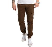 Rock Creek Herren Hose Cargohose Tapered Fit Chino Hose Cargo Hose Jogging Casual Pant Männerhose Freizeithose Hosen Herrenhose RC-2356 Braun W34 L32