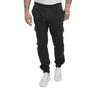 Rock Creek Herren Hose Cargohose Tapered Fit Chino Hose Cargo Hose Jogging Casual Pants Männerhose Freizeithose Hosen Herrenhose RC-2288 Schwarz W36 L30