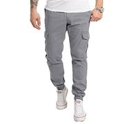 Rock Creek Herren Hose Cargohose Tapered Fit Chino Hose Cargo Hose Jogging Casual Pants Männerhose Freizeithose Hosen Herrenhose RC-2356 Grau W36 L34