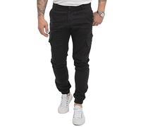 Rock Creek Herren Hose Cargohose Tapered Fit Chino Hose Cargo Hose Jogging Casual Pants Männerhose Freizeithose Hosen Herrenhose RC-2189 Schwarz W34 L32