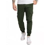 Rock Creek Herren Hose Cargohose Tapered Fit Chino Hose Cargo Hose Jogging Pants Männerhose Freizeithose Hosen Herrenhose RC-2356 Dunkelgrün W34 L32