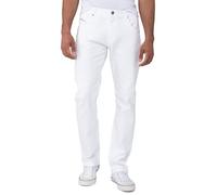 Rock Creek Herren Jeans Regular Fit Baumwolle Männer Hose Denim Straight Cut Stonewashed RC-2442 Weiß W29 L32