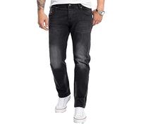 Rock Creek Jeans Straight Leg Schwarz 40W/30L